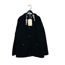Bellfield Navy Blue Full Zip Hooded Lankham Fisherman Style Jacket - Size L New