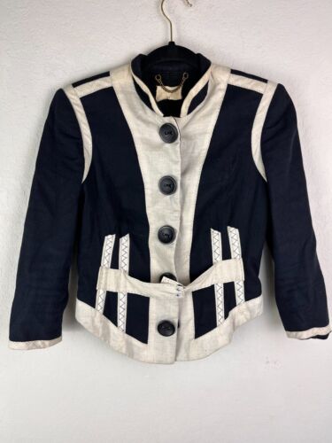 3.1 Phillip lim Black and Cream Structured Jacket Size 2