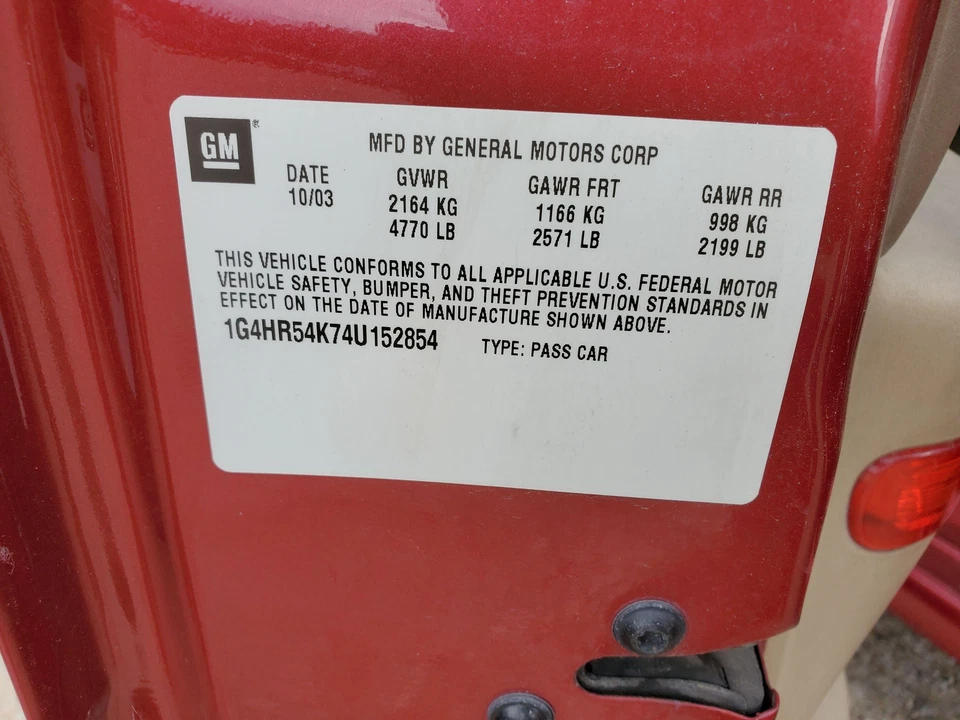 Puerta trasera izquierda cristal/ventana (tinte AS2) 2000-2005 Buick LeSabre Foto 3 de 4