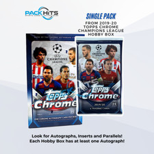 2019-20 Topps Chrome UEFA Champions League Soccer Single Pack from Hobby Box