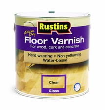 Rustins Quick Dry Floor Varnish Clear Gloss 5 Litre For Wood & Other Hard Floors