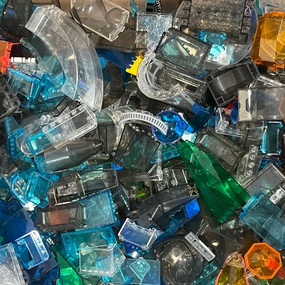 Lego ½ Pound of Translucent Mix Windows Windshield Cockpit Car Truck Ship +More - Image 3 of 4