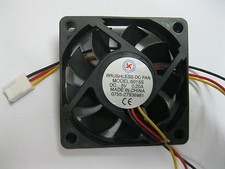 2 pcs Brushless DC Cooling Fan 9 Blade 5V 6015S 3 wire 60x60x15mm Sleeve Bearing