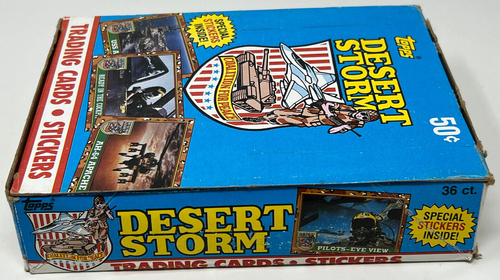 Tarjetas coleccionables militares Topps 1991 Desert Storm calcomanías 36 paquetes sin abrir de colección - Imagen 4 de 8