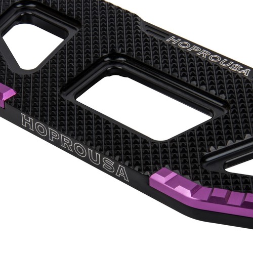 Hoprousa Black Footboards Footrest for Harley '86-Later Touring Aluminum Purple - Picture 3 of 8