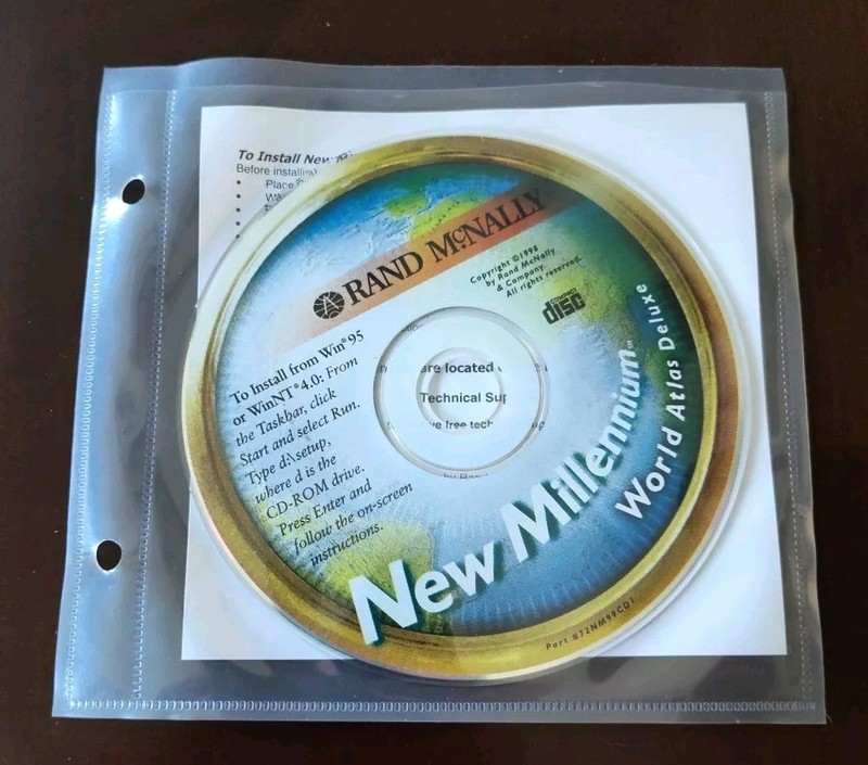 Vintage Rand McNally New Millennium World Atlas Deluxe CD-ROM for Windows 1998