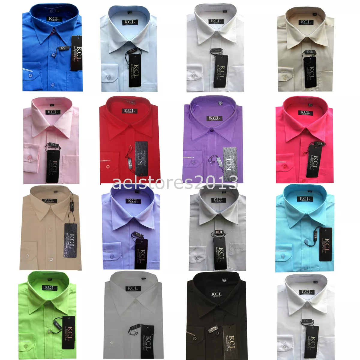 Shirt Plain Formal Party Wedding Long Sleeve Boys Blue Kids New Age 1 15 Years