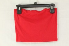 Women's Size Medium Rib Knit Tube Top Color Red SheIn NWT