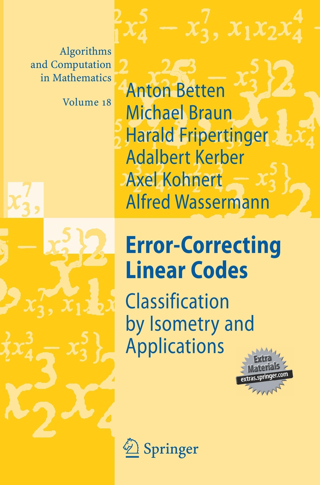 Thumbnail - Anton Betten (u. A.) | Error-correcting Linear Codes | Taschenbuch |