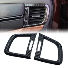 Gloss Carbon Fiber Print Front Dash AC Air Vent Trim Cover Fits 17-22 CRV CR-V