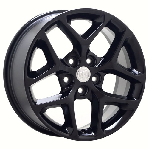 18" Buick Lacrosse Regal Gloss Black wheels rims Factory OEM set 97464 EXCHANGE - Picture 3 of 8