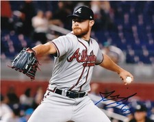 JESSE BIDDLE  ATLANTA BRAVES   ACTION SIGNED 8x10