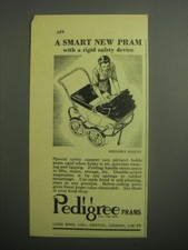 1948 Pedigree Regent Pram Ad - A smart new pram with a rigid safety device
