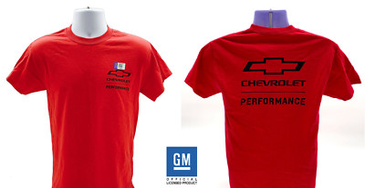 Red T-Shirt w/ Black Chevrolet Performance Script / Logo & Bowtie ...