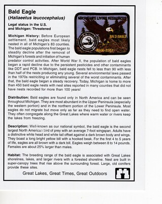 2006 LIVING RESOURCE BALD EAGLE (PAPERWORK ONLY) - MICHIGAN DNR DEER PATCH