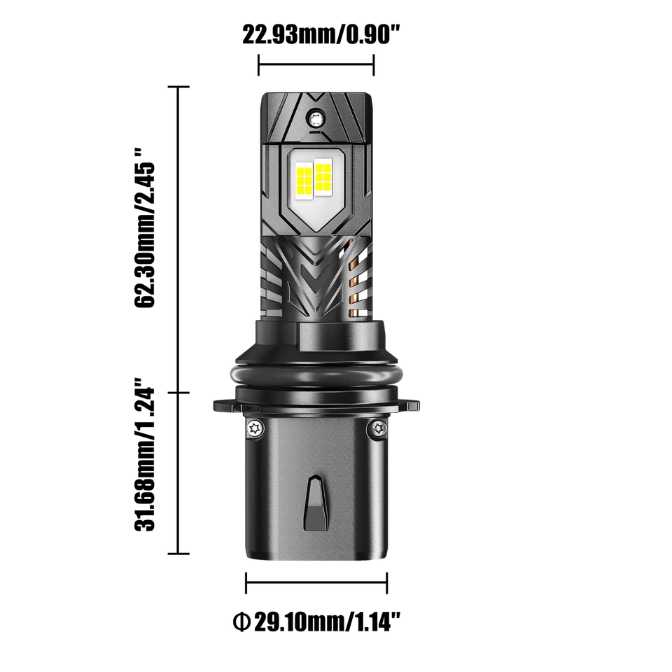 For GEO TRACKER 1989-1997 AUXBEAM Canbus HB1 9004 LED Headlights High Low Beam - Image 3 of 4