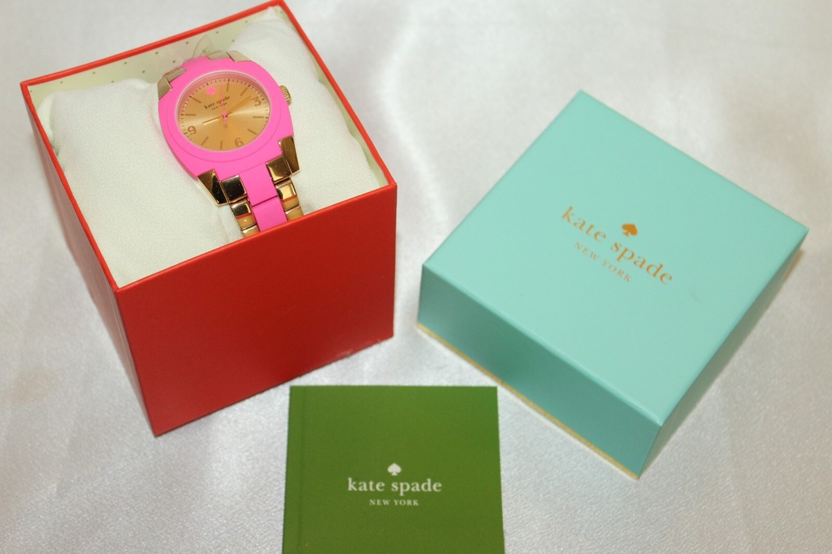 Kate Spade Gold Bazooka Pink Skyline Watch NEW! NIB KATE SPADE NEW YORK Gold Aster Bazooka Pink SKYLINE  main image 3