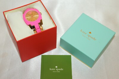NEW! NIB KATE SPADE NEW YORK Gold Aster Bazooka Pink SKYLINE  display picture 1
