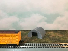 Small QUONSET Building - HO Scale - 1:87 Military or Farm Cluster - Built Up