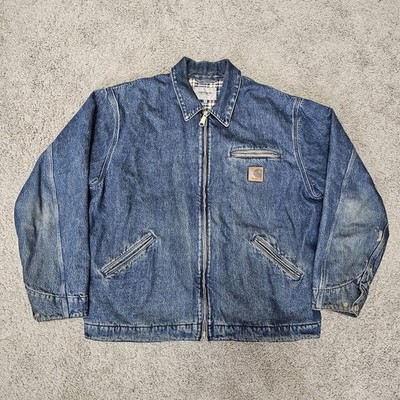 [限定セール]Carhartt WIP Rider Jacketデニムジャケット Carhartt WIP IO31391 Rider Men's Blue Denim Jacket Plaid Lined