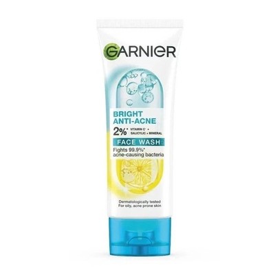 New Garnier Bright Complete Anti-Acne 3-in-1 Foam Cleanser for Oily Skin 100ml