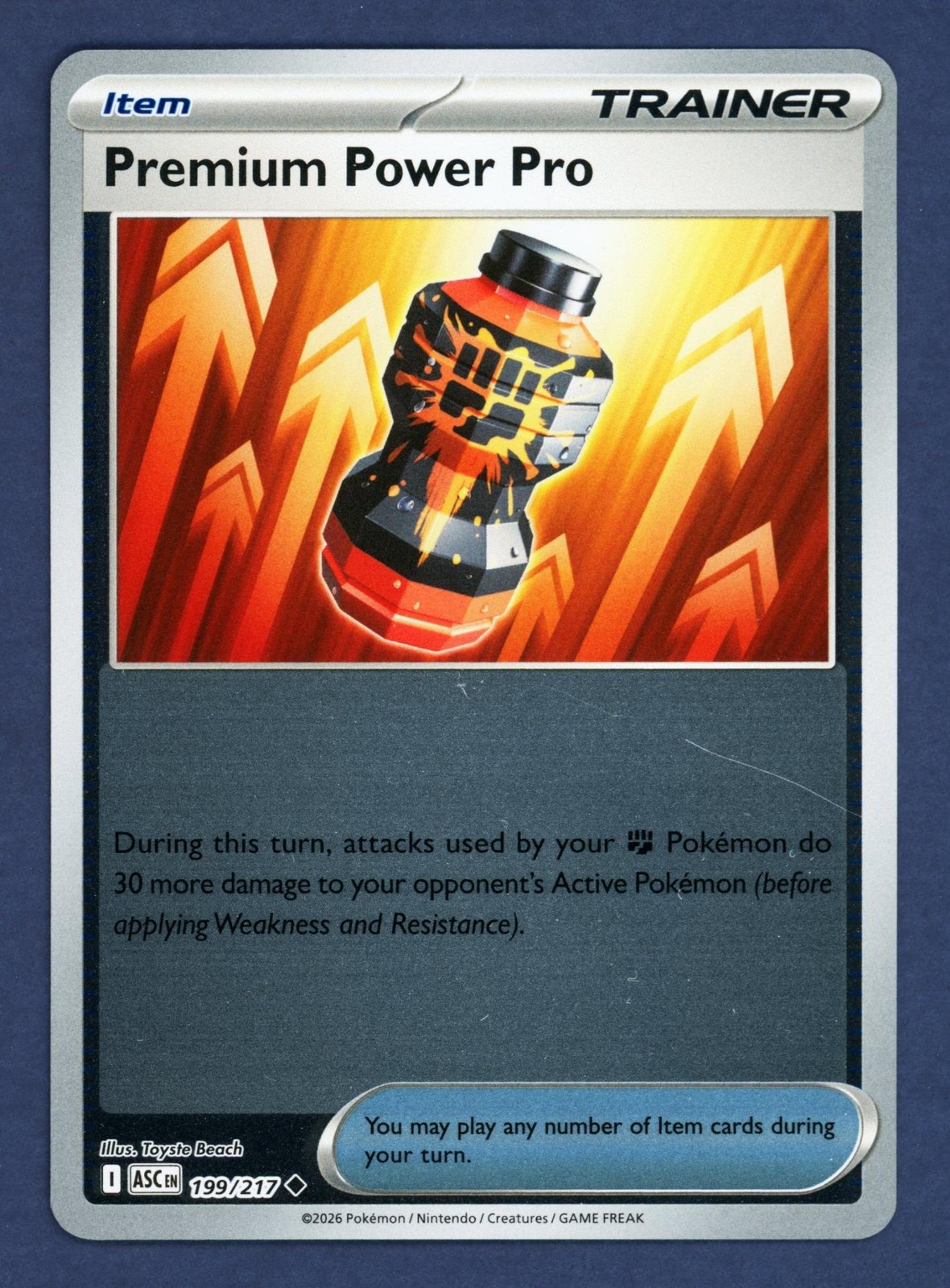 Premium Power Pro 199/217 Uncommon ME: Ascended Heroes Pokemon Reverse Holo LP