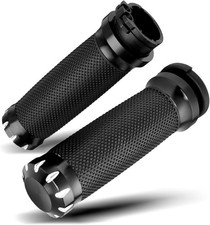 1inch Handlebar Grips, Cable Throttle Control Hand Grips Fit for Harley Black