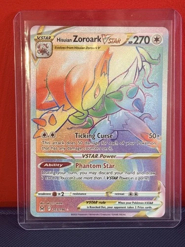 Hisuian Zoroark VSTAR (Secret) 203/196 Swsh11: Lost Origin Holo