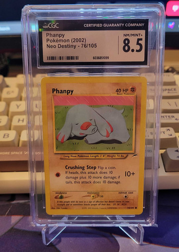 Phanpy (1st Edition) graded CGC 8.5 for sale on eBay