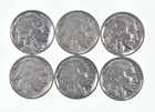 1930-1937 XF/AU Better Condition: Great Detail in Buffalo Horn 6 Coin Lot *702
