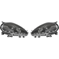 Scheinwerfer Passend FüR Set Fiat Punto Baujahr 09-12 Klarglinks/Schwarz