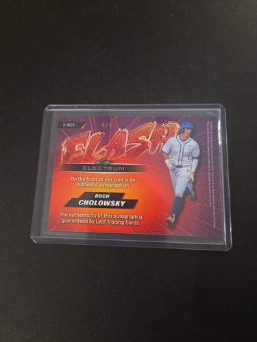 ROCH COLOWSKY 2026 HOJA ELECTRUM BÉISBOL AUTÓGRAFO 4/4 Rosa Flash - Imagen 3 de 4