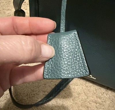 Coach Zoe Carryall Forest Green Leather Satchel Snakeskin Trim