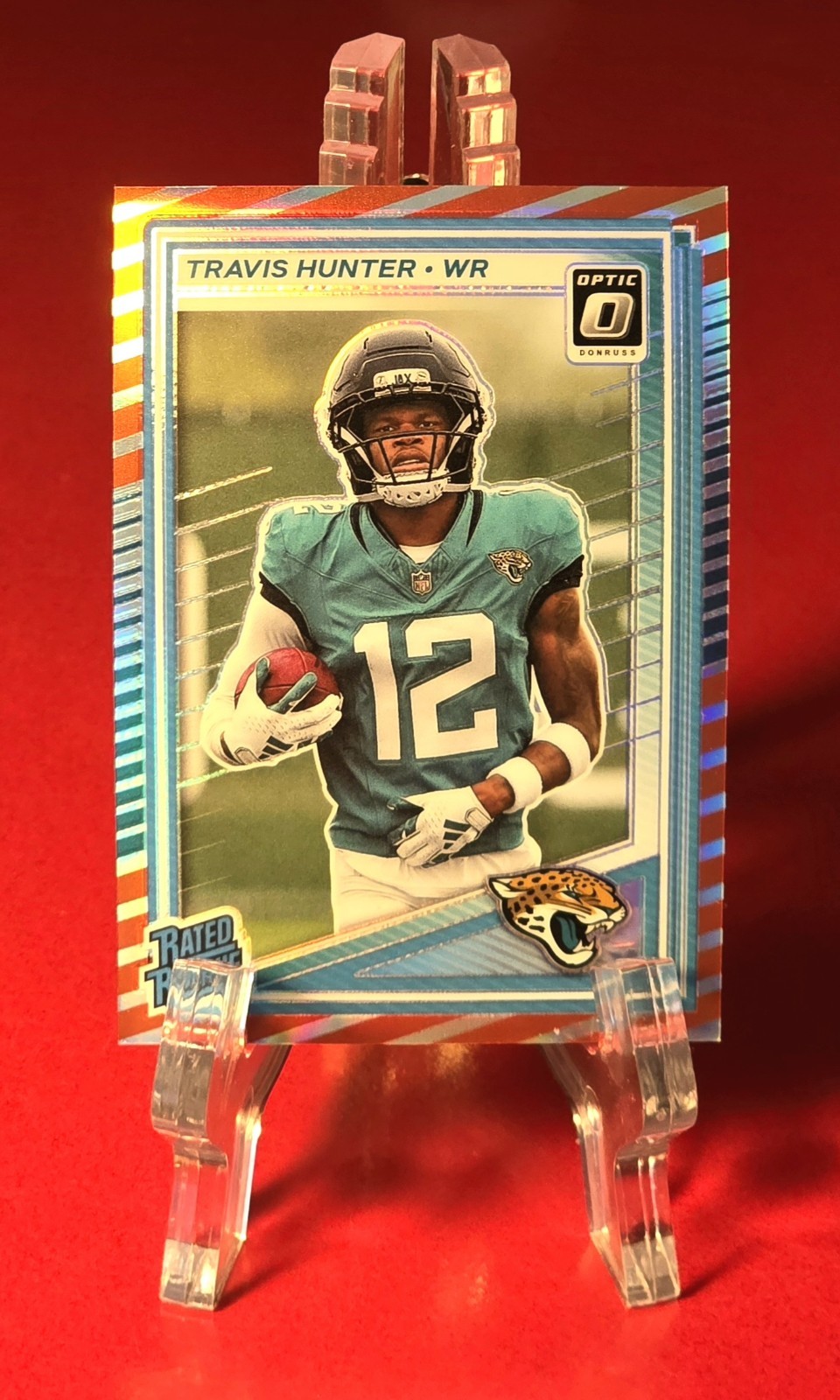 Travis Hunter | 2025 Donruss Optic - Rated Rookie Freedom Prizm SSP #201 (RC)