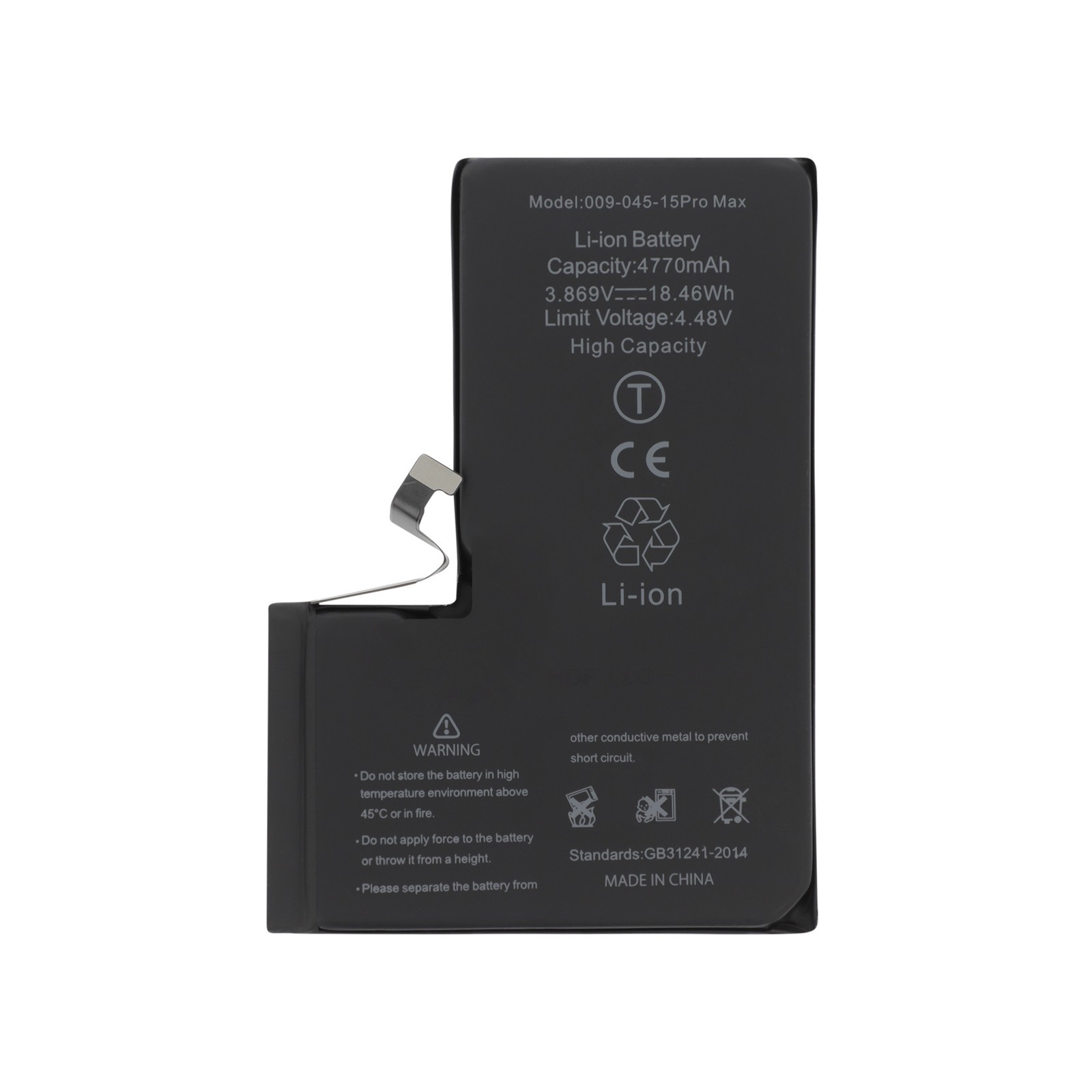Batterie iPhone 15 Pro Haute Capacité contre les extinctions rapides