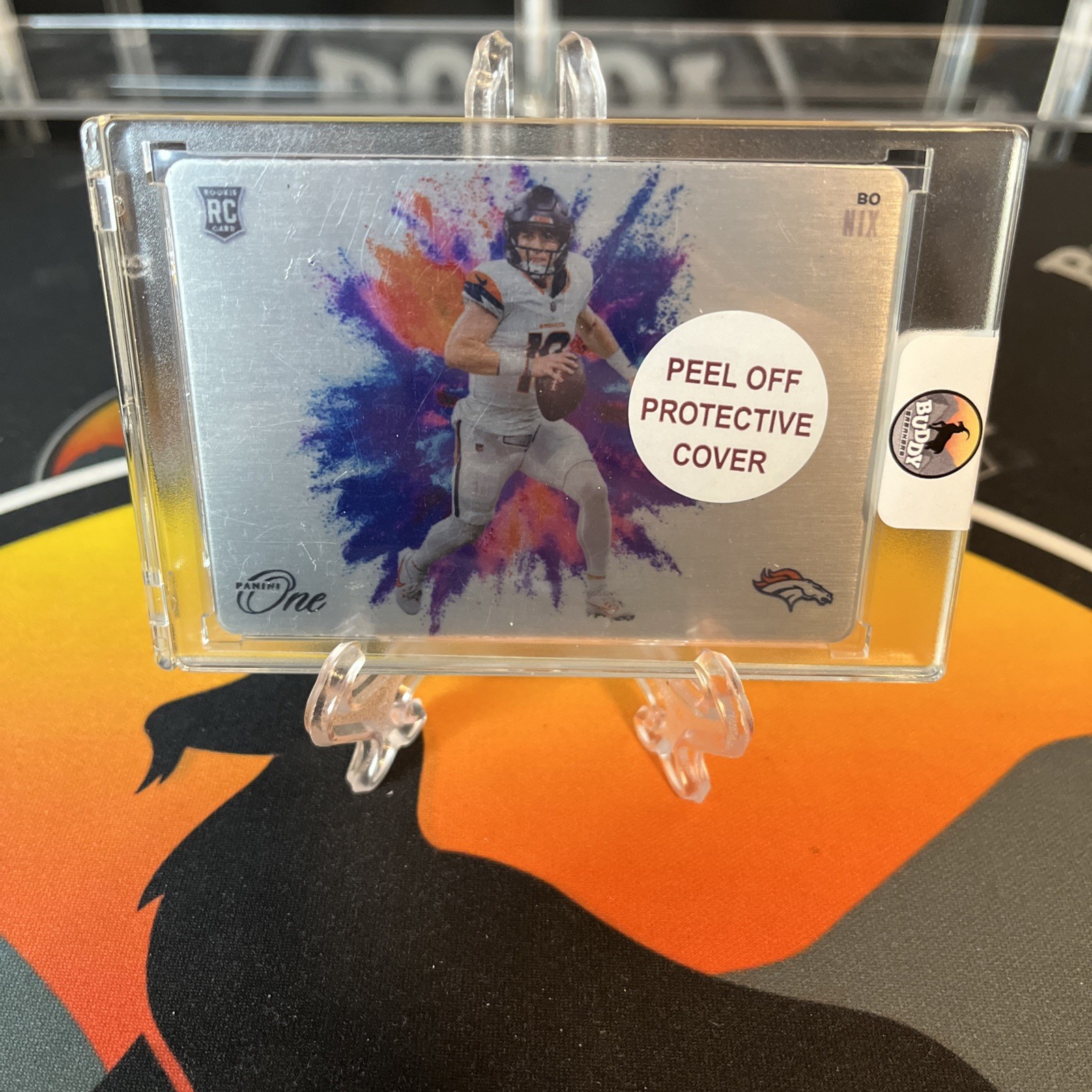 2024 Panini One Bo Nix Color Blast #CB-BNX RC Denver Broncos PN