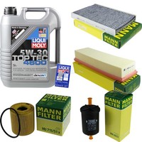Mann Inspektionspaket 5L Liqui Moly Top Tec 5W-30 FüR CitroëN C2 1.1 1.4 1.6 VTS