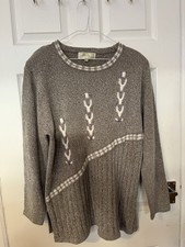 Frank Saul Quality Winter Jumper M/L Beige/brown Cosy Christmas Party