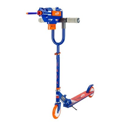 SKIDEE Kick Scooter for Kids, Dual Barrel Blaster Fires ADJUSTABLE, Ink Blue 