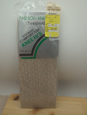 Vintage Fashion Knee High Textured Hosiery USA Made Burlington 80's