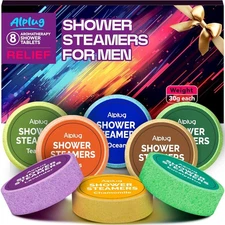 Shower Steamers for Men 8 Pack - Mens Stocking Stuffers 2025, Shower Bombs Aroma
