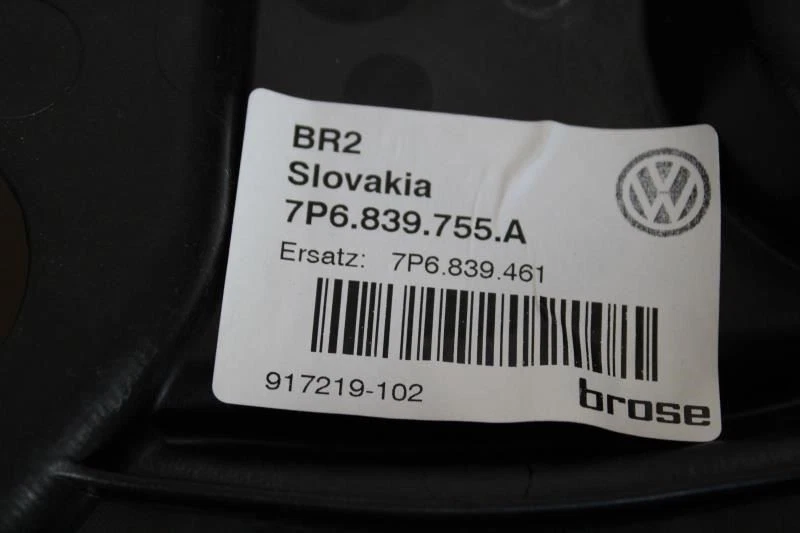 VOLKSWAGEN TOUAREG 2012 REGULADOR VENTANA PUERTA TRASERA LADO CONDUCTOR IZQUIERDO 7P6839755A Foto 3 de 4