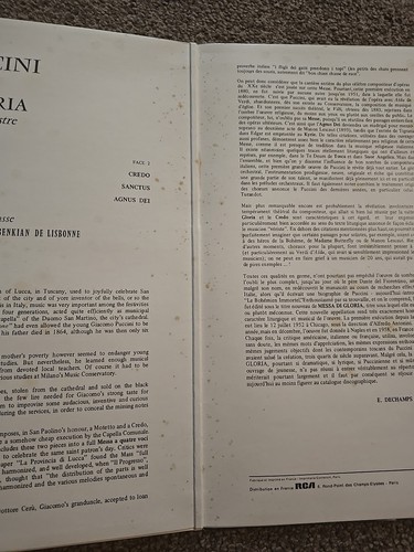 Puccini. Messa Di Gloria. Michel Corboz. Erato. Vinyl LP - Picture 4 of 8