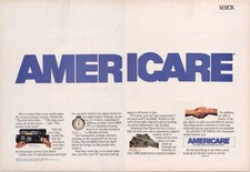 Xerox AMERICARE Vintage 1984 PC Repair Service Print Ad