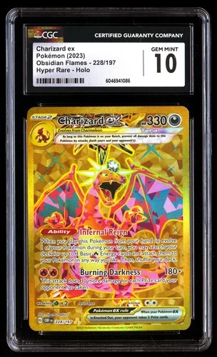 CGC 10 Charizard EX 228/197 Pokemon Obsidian Flames 2023 English