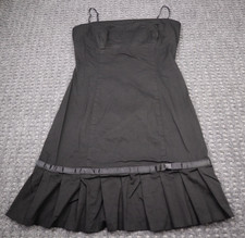 Lipstick Mini Strapless Tuxedo Dress LBD Women's Size M Black Flared Back Zip