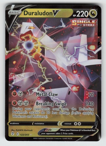 UR - 02 Holo Duraludon V 122/203 Ultra Rare SWSH07: Evolving Skies