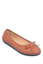 Ladies Dr Lightfoot Wide Fit Basket Weave Ballerina Pumps (EE Fit) Slip On