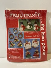 Mary Maxim Christmas Craft Kit Spool Angels The Idea Place Vintage NOS