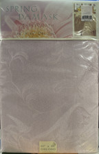 Spring Damask Tablecloth 60 X 84 Oblong Pink Cotton Poly Brownstone Gallery Ltd